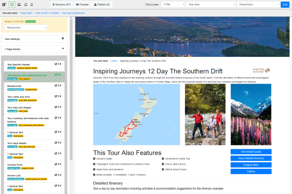 tour building software sample screen